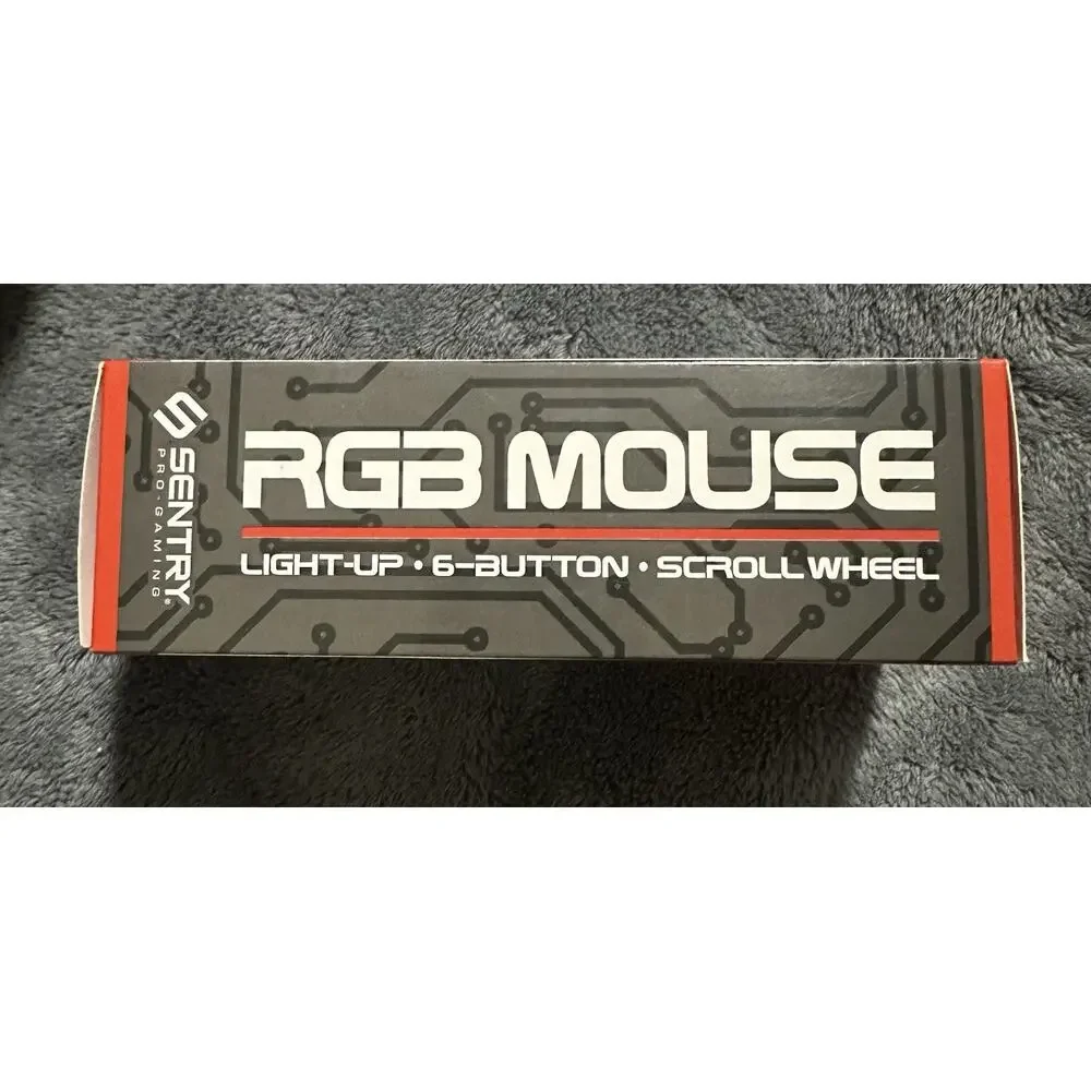 Sentry KP25 RGB Gaming Mouse 6-Button Wired USB Optical RGB Light-Up NEW Sealed